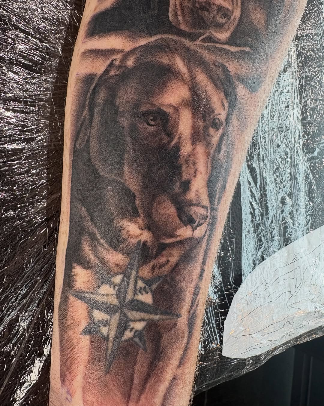 Tattoo by @fortunate_flesh — realism, black_and_grey