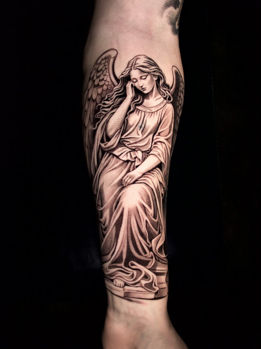 Tattoo by @marklemaytattoos_ โ realism, black_and_grey