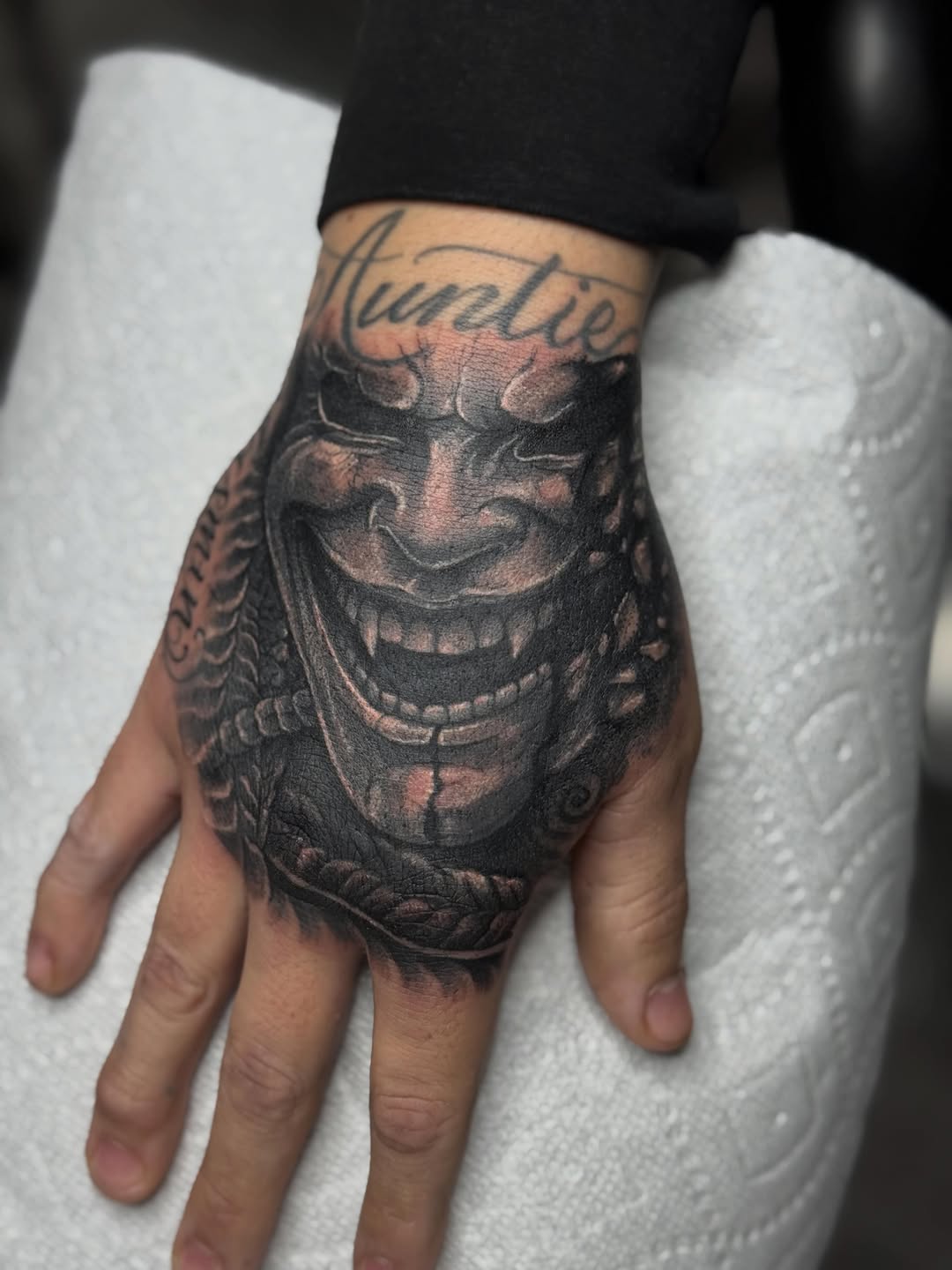 Tattoo by @cesarbee — black_and_grey, realism