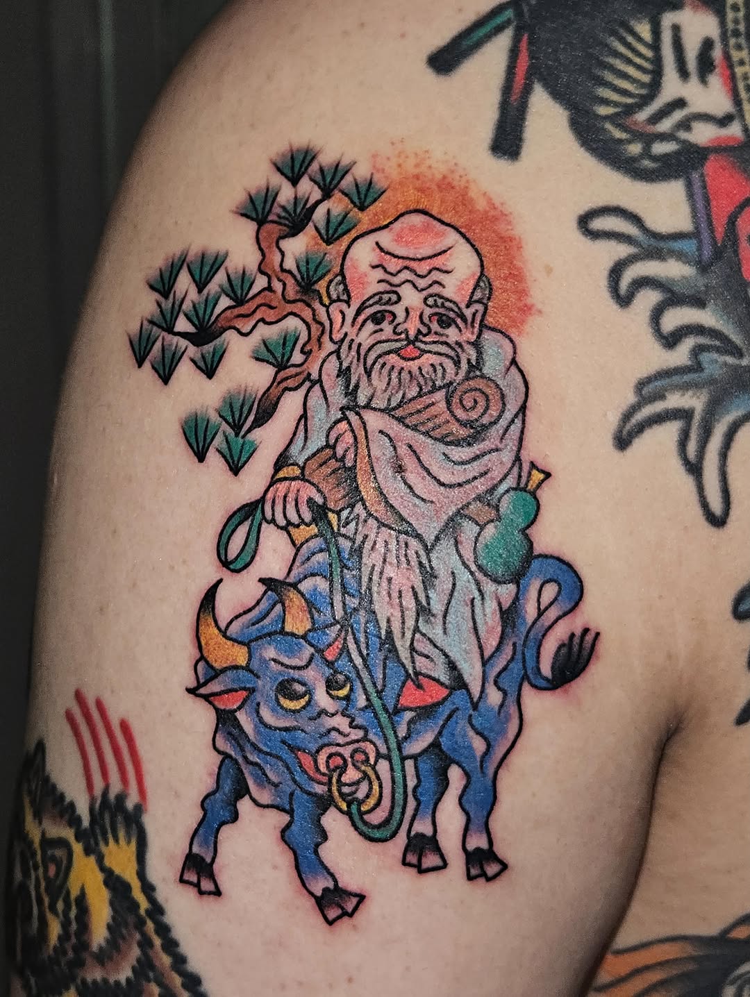 Tattoo by @kissmygiss — japanese_irezumi, american_traditional