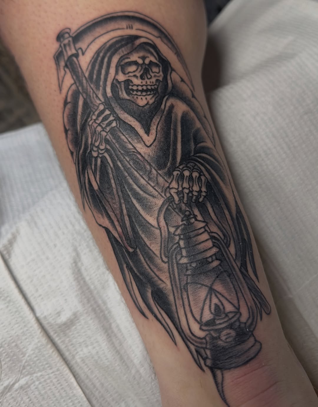 Tattoo by @purplesticky — black_and_grey, realism