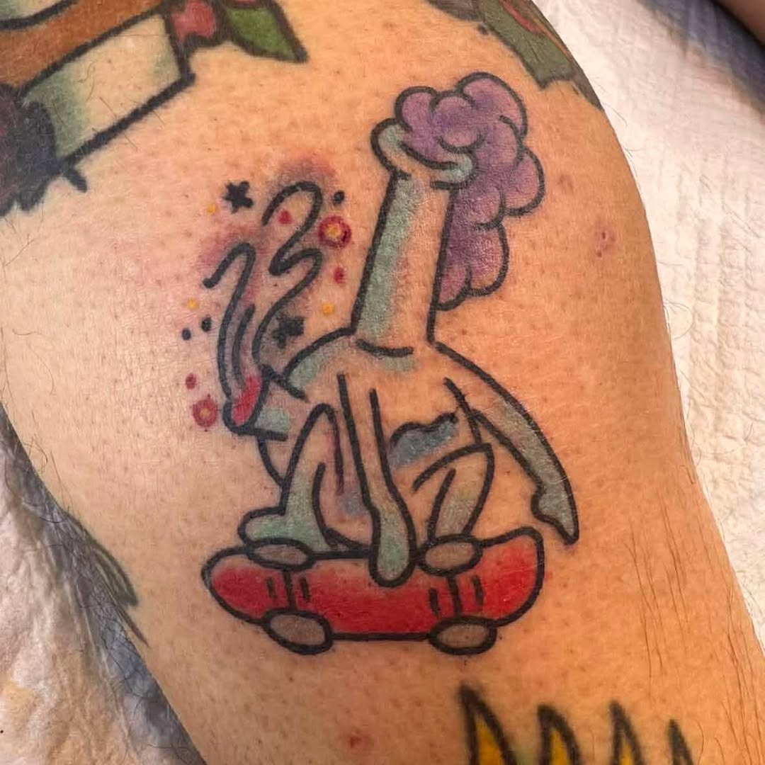 Tattoo by @jaded.matt — new_school, ignorant