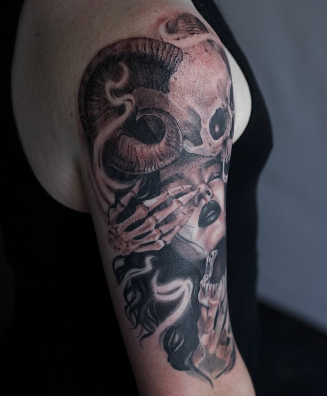 Tattoo by @newbold.tattoo โ dark_realism, illustrative
