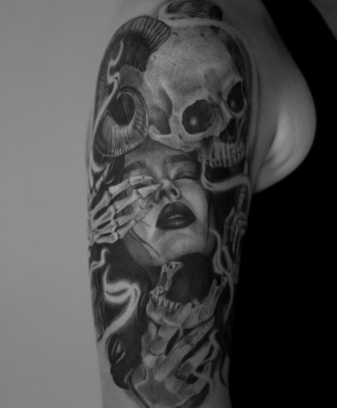 Tattoo by @newbold.tattoo โ realism, dark_realism