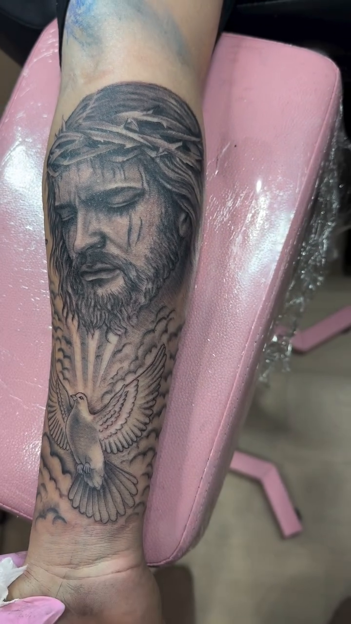 Tattoo by @rotormami — realism, black_and_grey