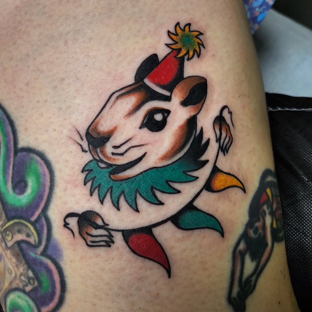 Tattoo by @sweaty.puff — american_traditional, illustrative