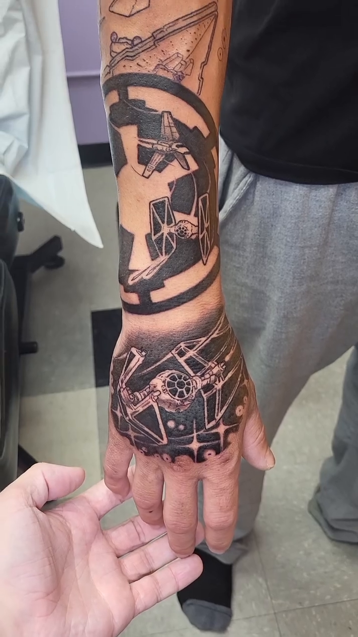 Tattoo by @willmcginnart — blackwork, geometric