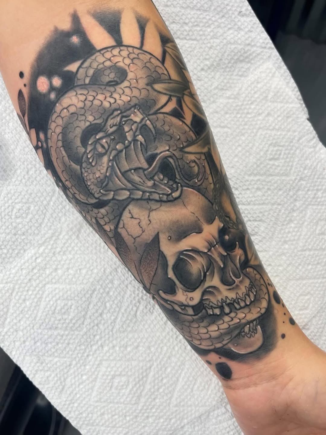 Tattoo by @arcanum.fae.tattoos — black_and_grey, realism