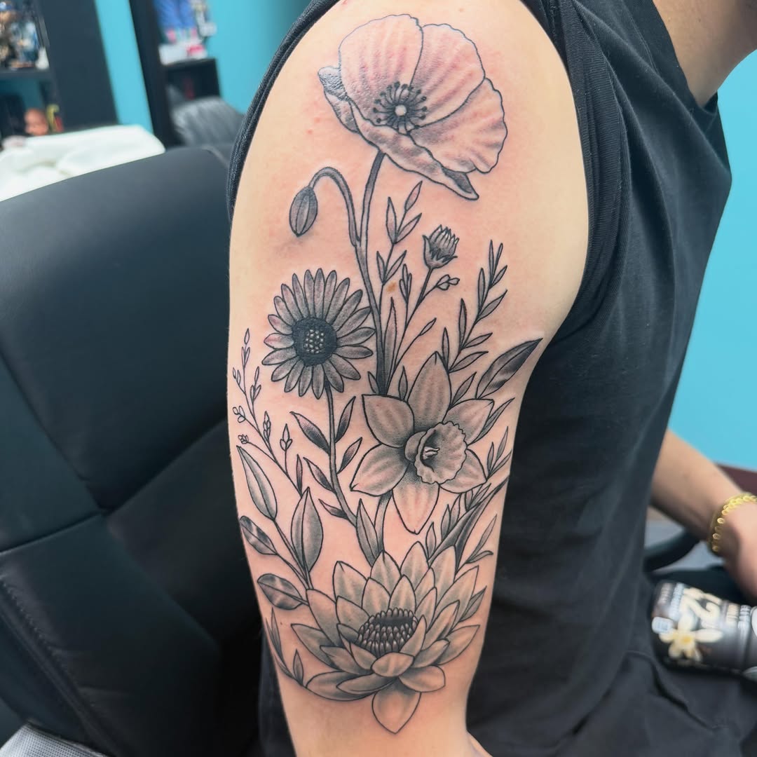 Tattoo by @jared.shugart.tattoos — black_and_grey, realism