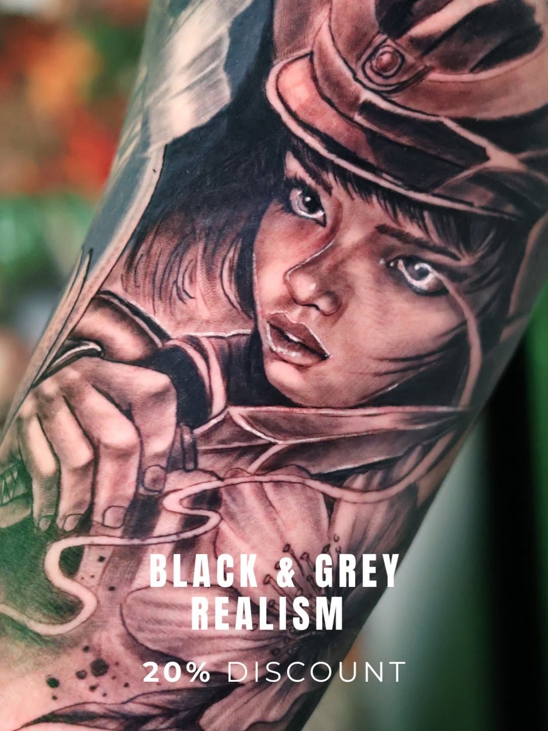 Tattoo by @germanpatino_ink — realism, black_and_grey
