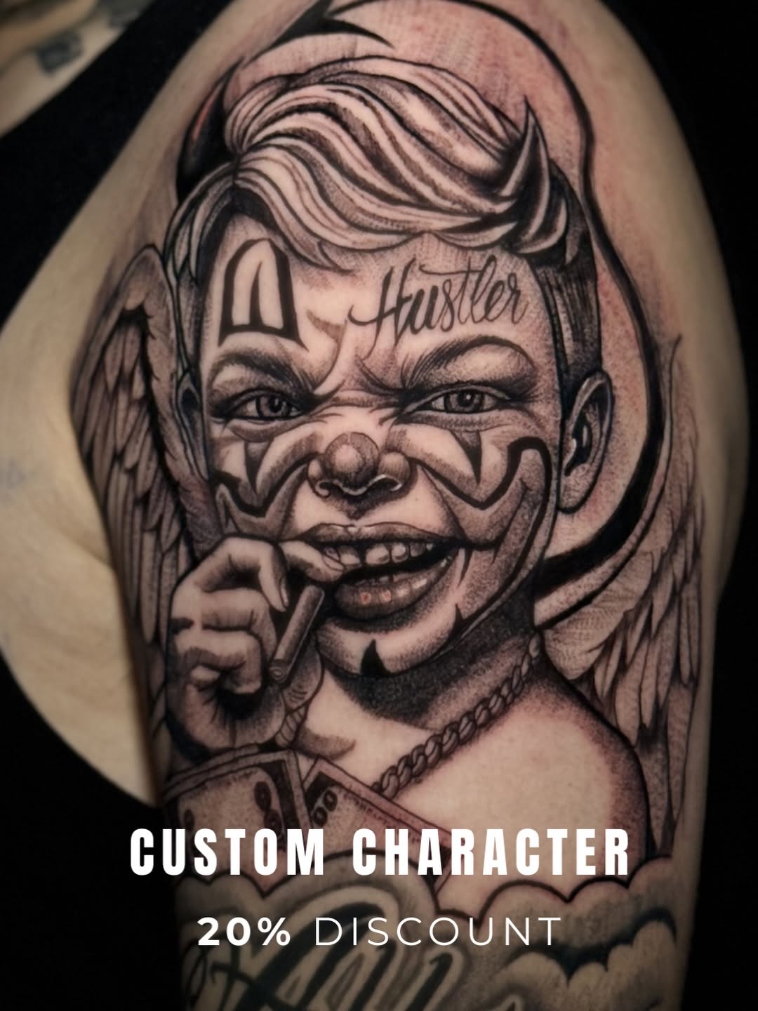 Tattoo by @germanpatino_ink — black_and_grey, realism
