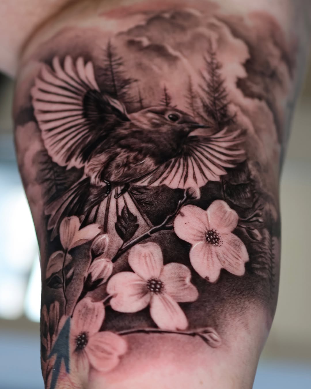 Tattoo by @hoa._.tattoo — realism, black_and_grey