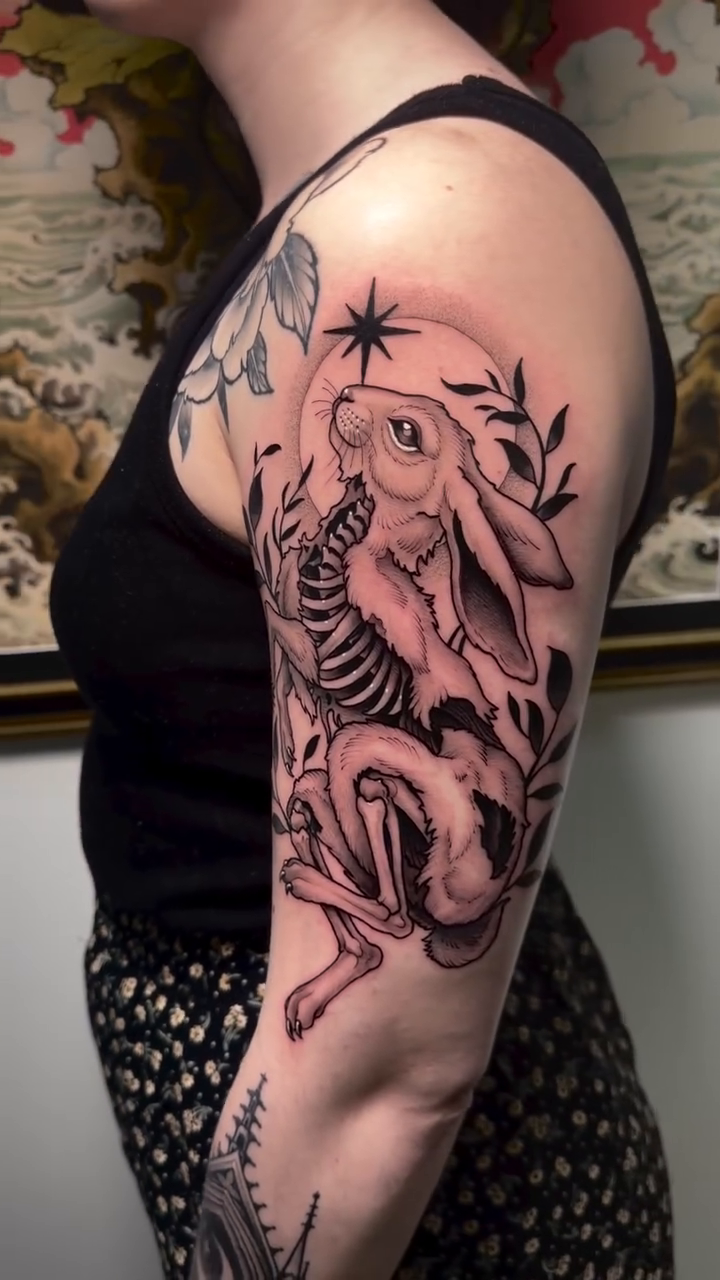 Tattoo by @patwhiting143 — dark_realism, black_and_grey