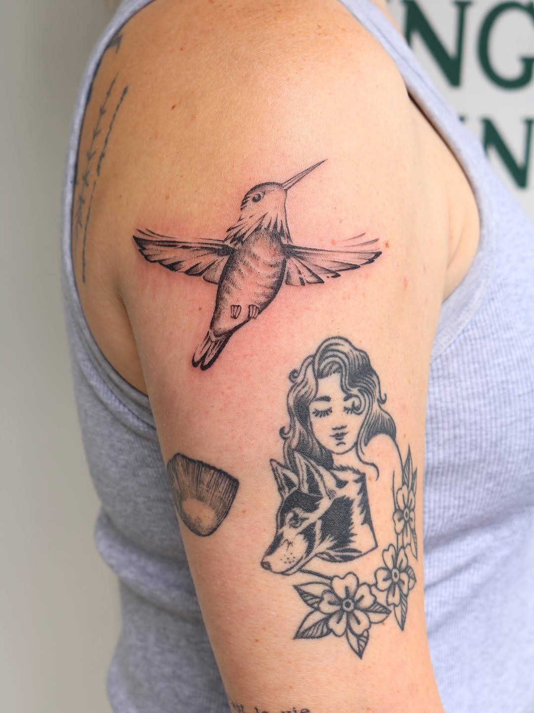 Tattoo by @kingtideink โ black_and_grey