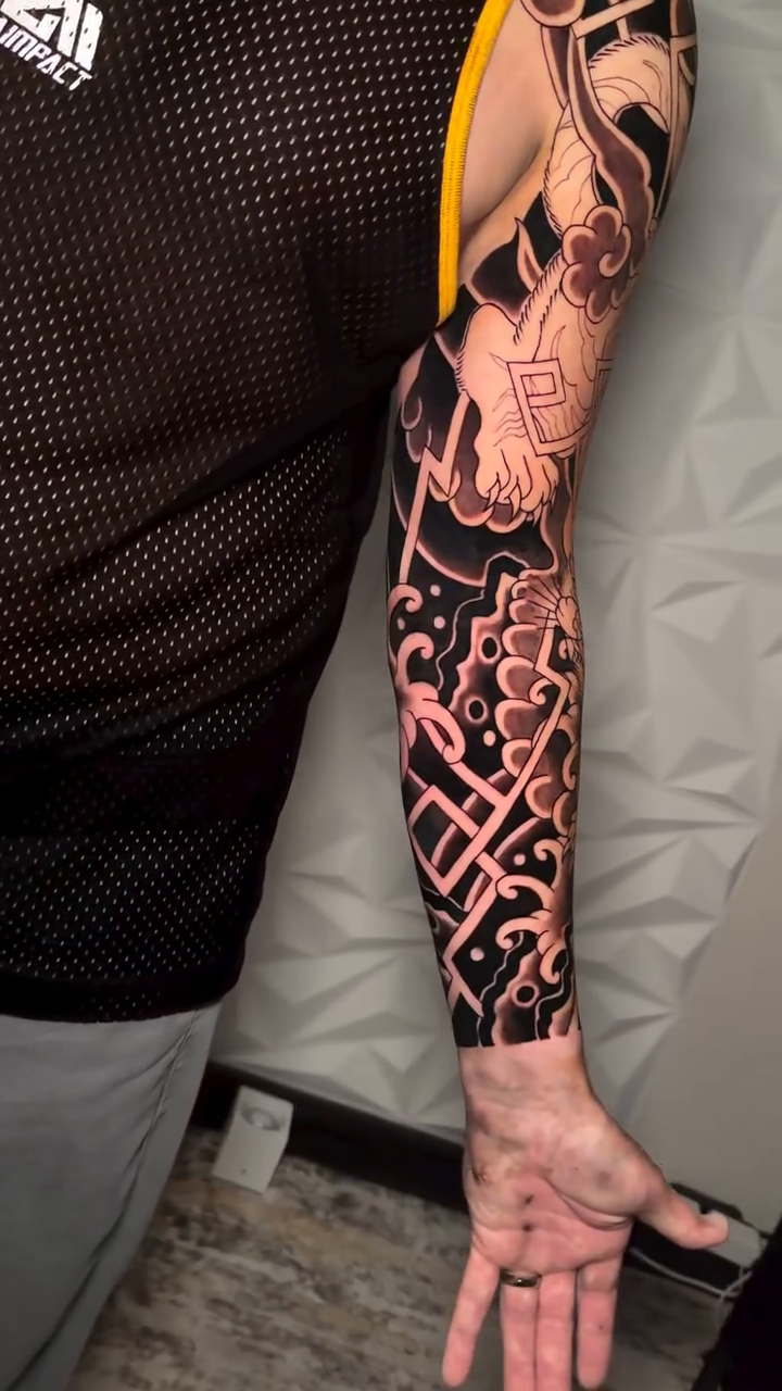 Tattoo by @matttrimbletattoo — japanese_irezumi, blackwork