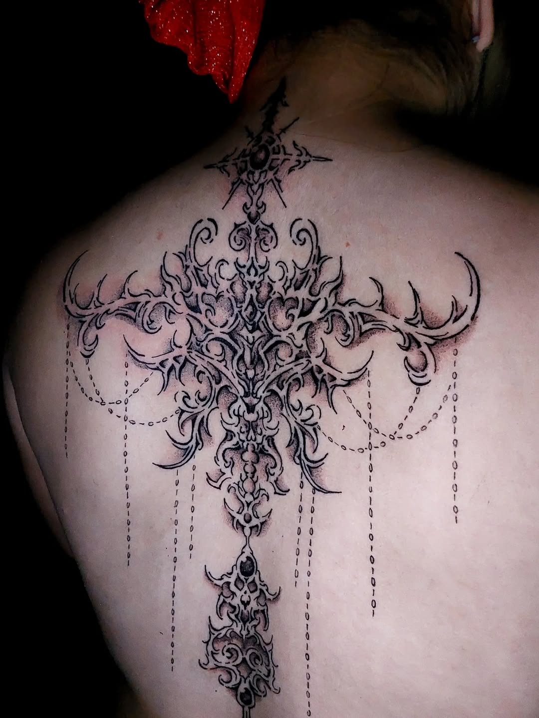 Tattoo by @dazorath — blackwork, ornamental