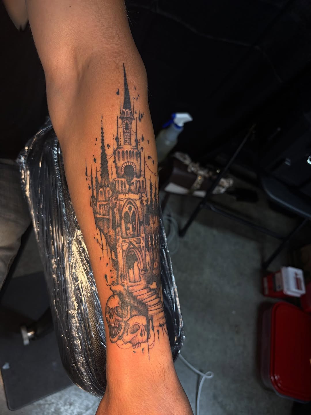 Tattoo by @darsey.waters.art โ dark_realism, blackwork