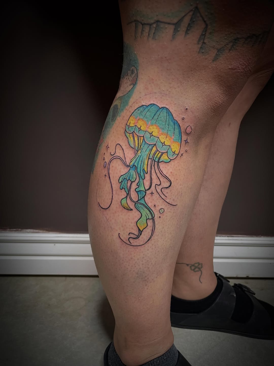 Tattoo by @scare_bear_tattoos — illustrative, watercolor