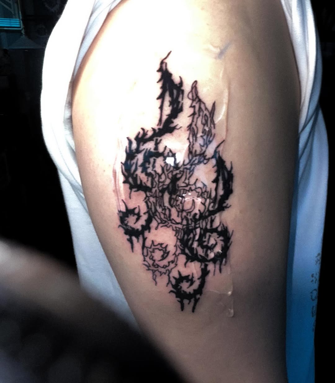 Tattoo by @e.seul.tt โ blackwork, trash_polka