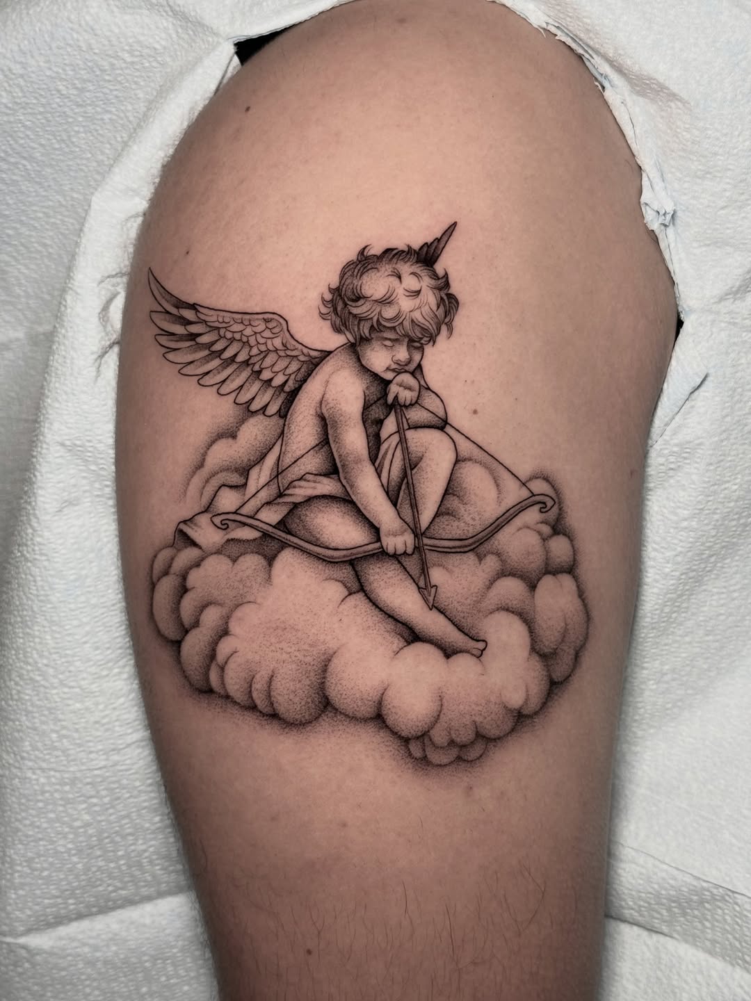 Tattoo by @carlosthebarloswarlos_ — black_and_grey, realism