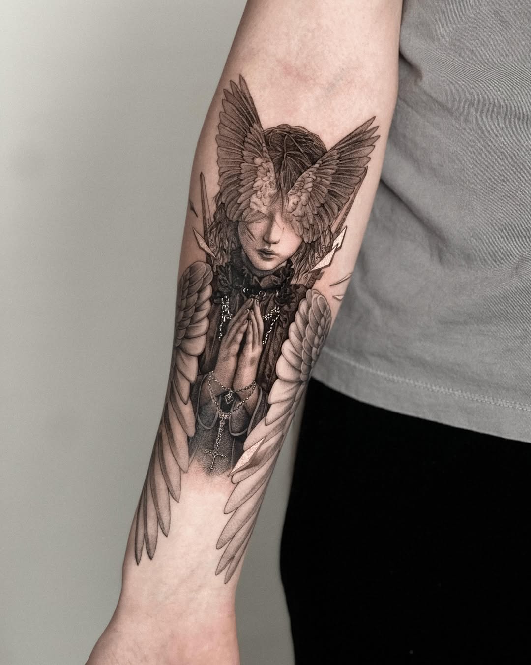 Tattoo by @blackbird_tattooer — realism, black_and_grey