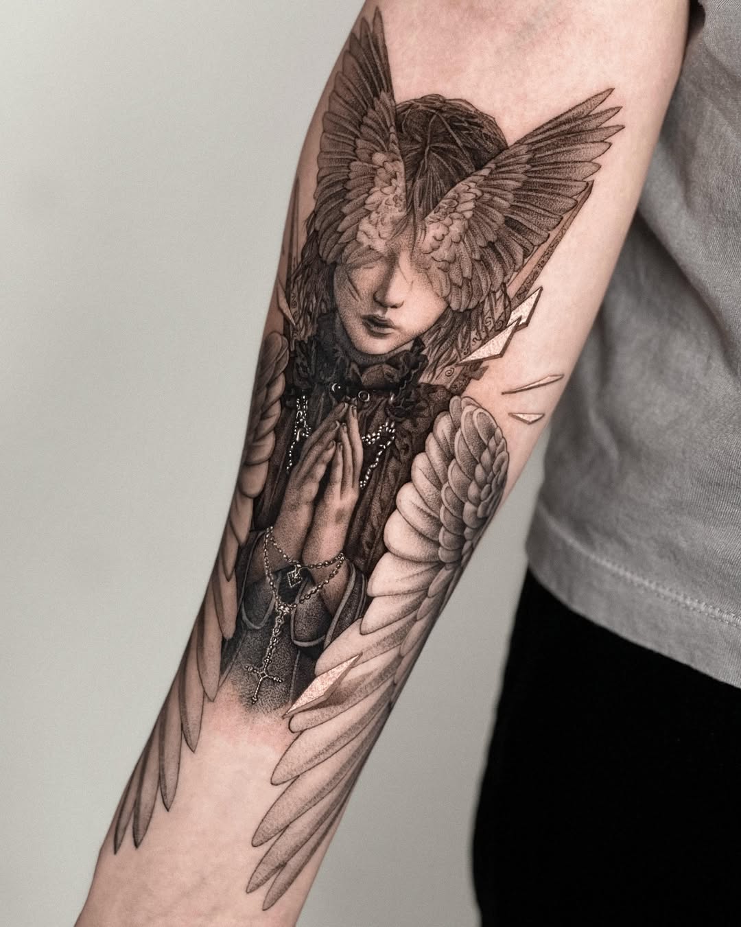 Tattoo by @blackbird_tattooer — black_and_grey, realism