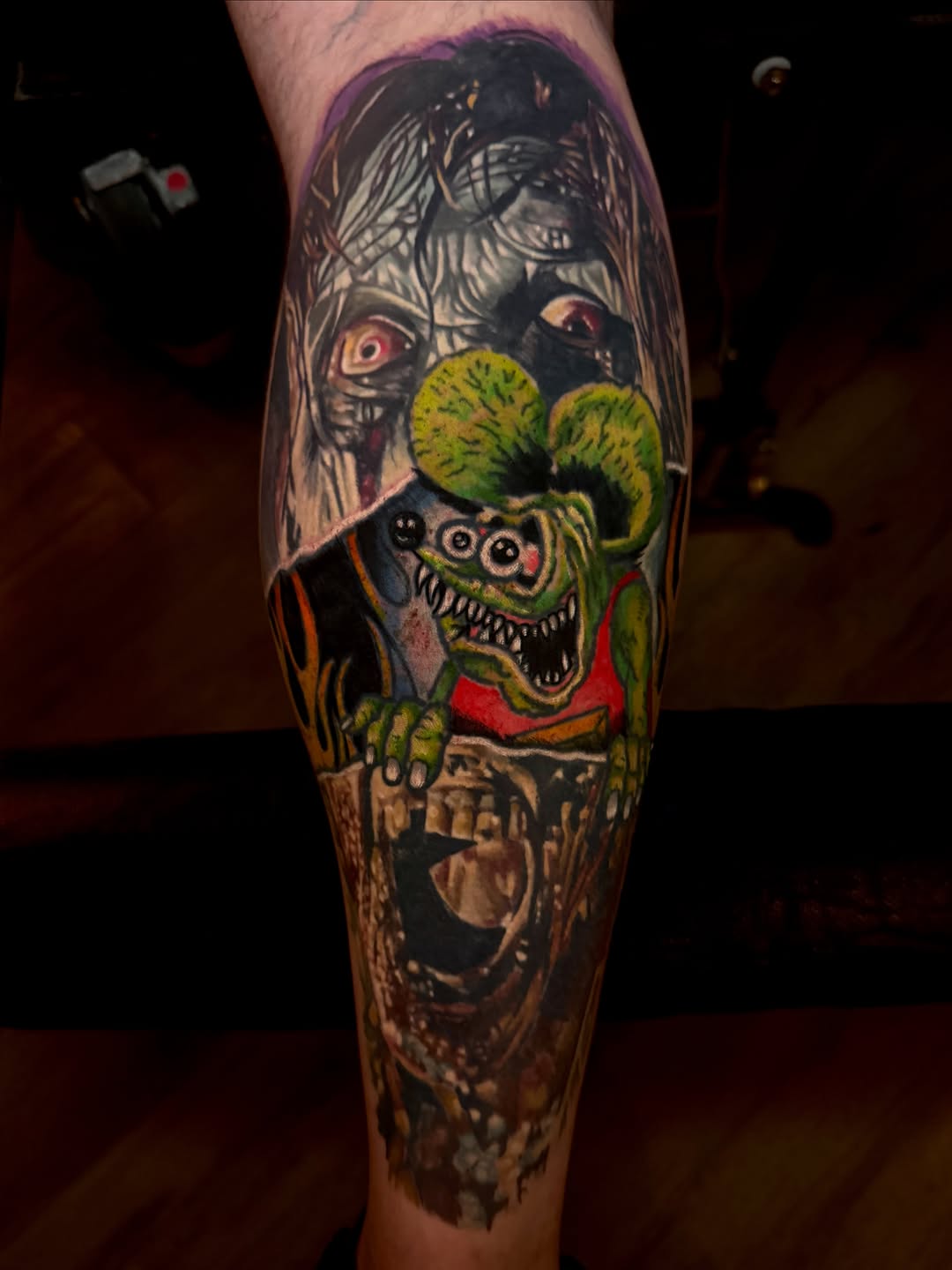 Tattoo by @scottyptattoos — dark_realism, new_school