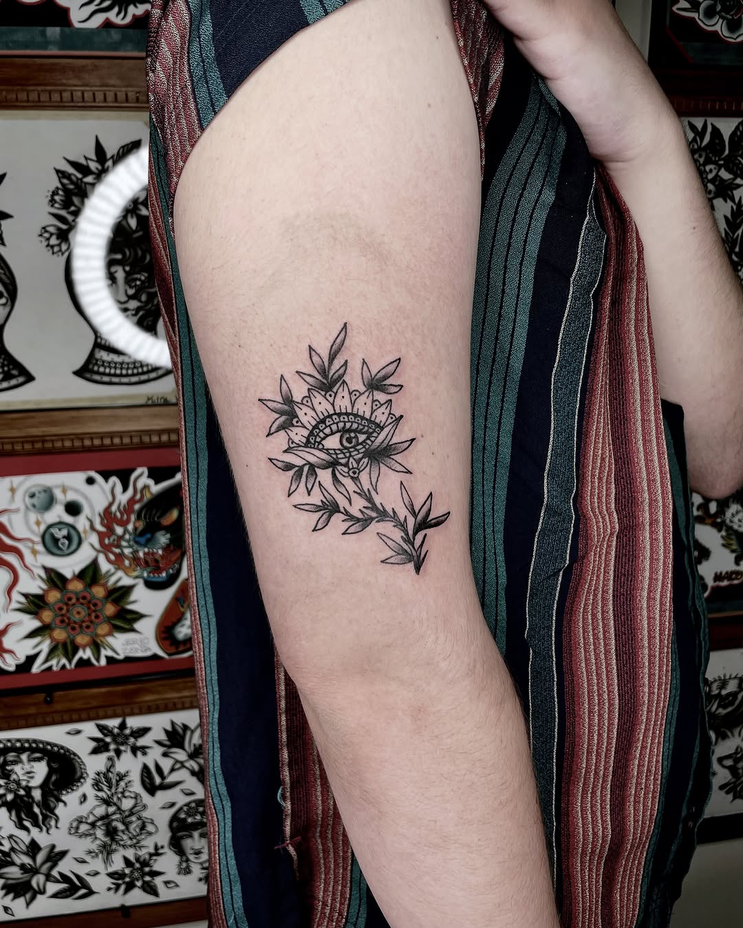Tattoo by @yulia.vita.tattoo — fine_line, black_and_grey