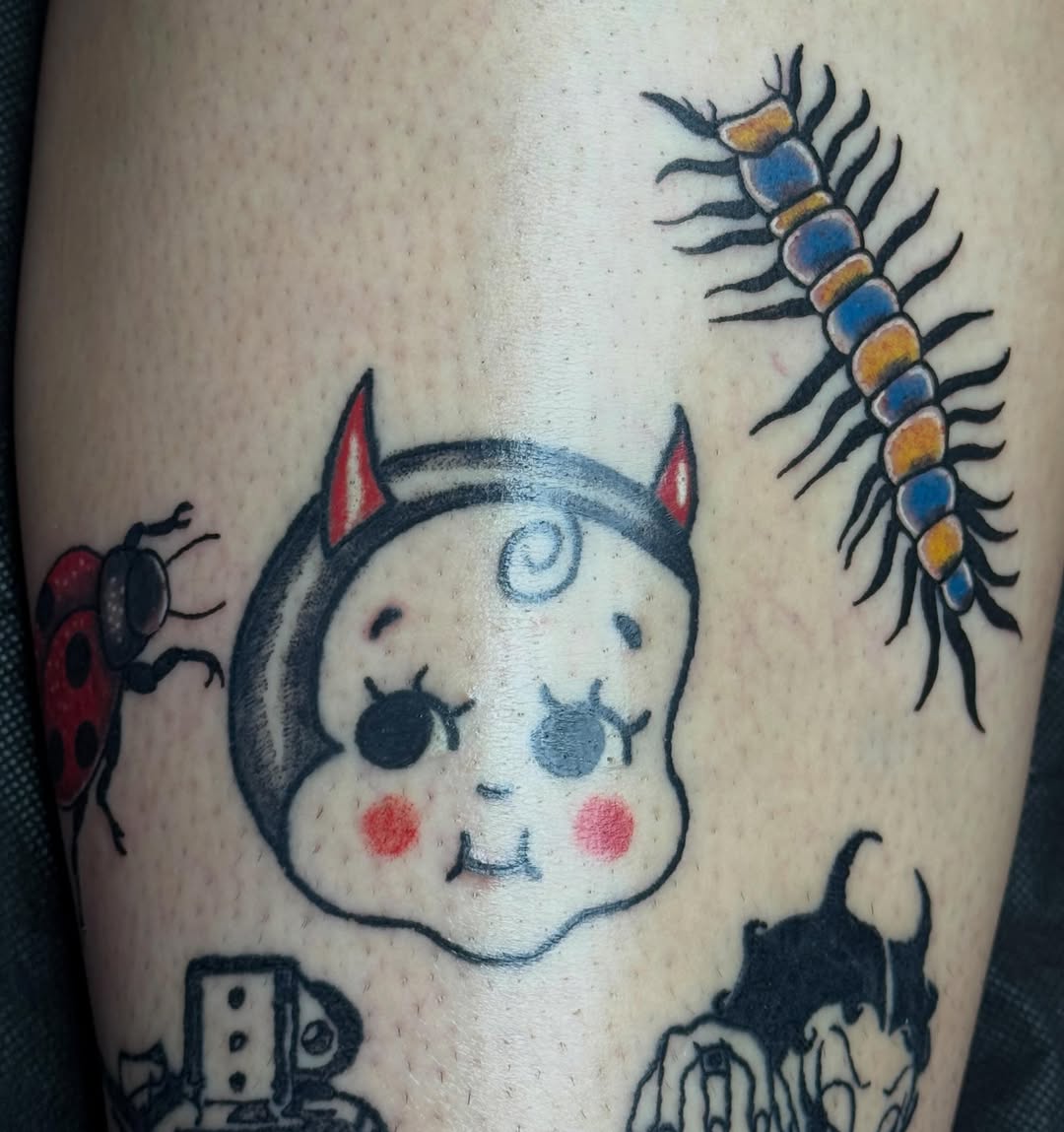 Tattoo by @scorpio.memento — american_traditional, illustrative