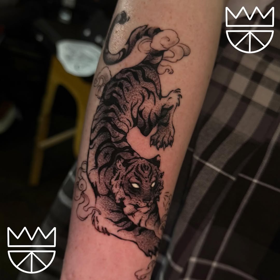 Tattoo by @prncjordnink — black_and_grey