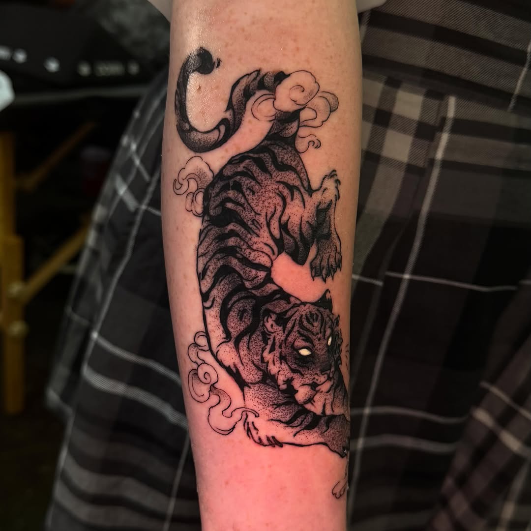 Tattoo by @prncjordnink — black_and_grey