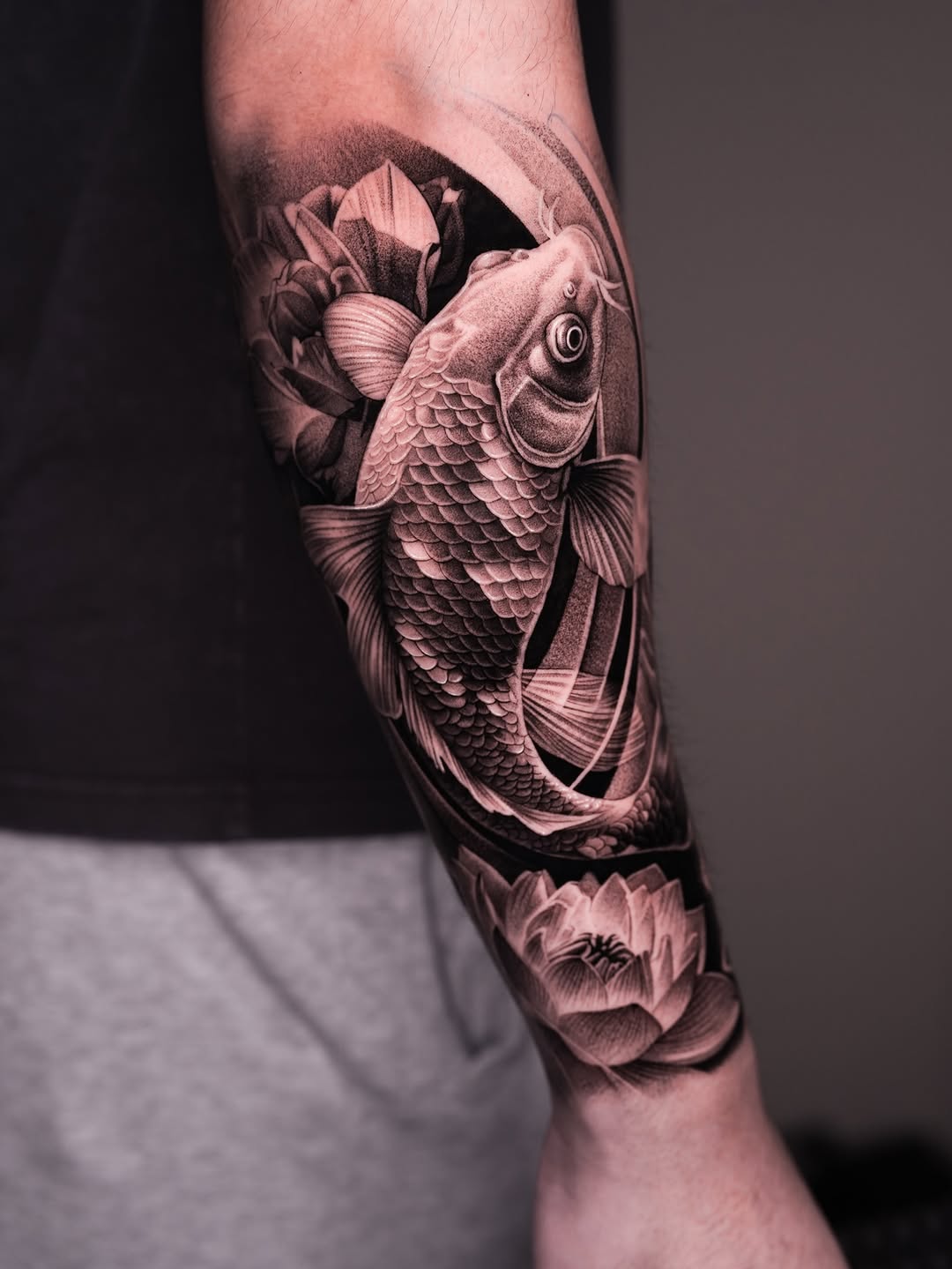 Tattoo by @tattooist_steven โ realism, black_and_grey