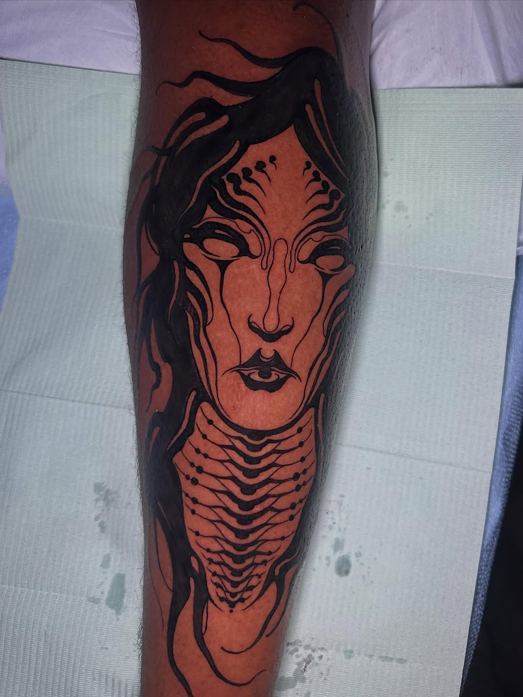 Tattoo by @evan.clark.tattoo — blackwork, ornamental