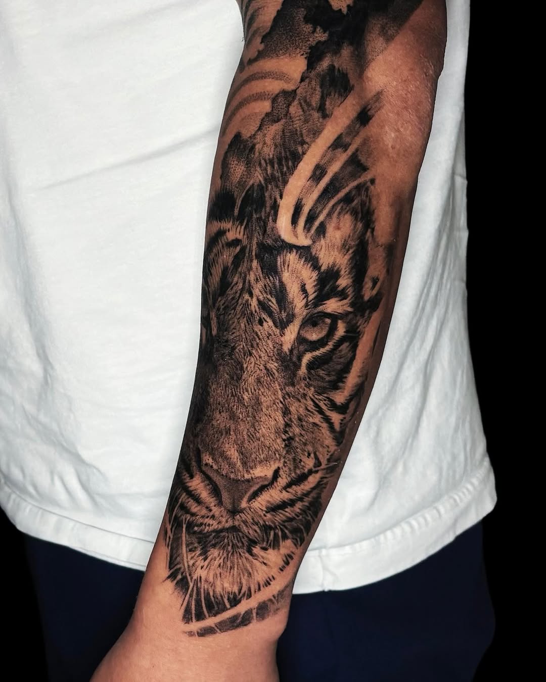 Tattoo by @leo.tattooatl — realism, black_and_grey