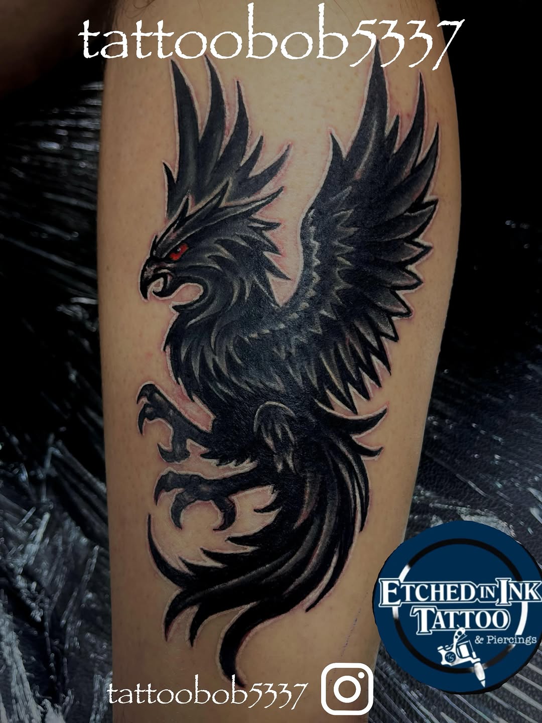 Tattoo by @tattoobob5337 — blackwork, illustrative