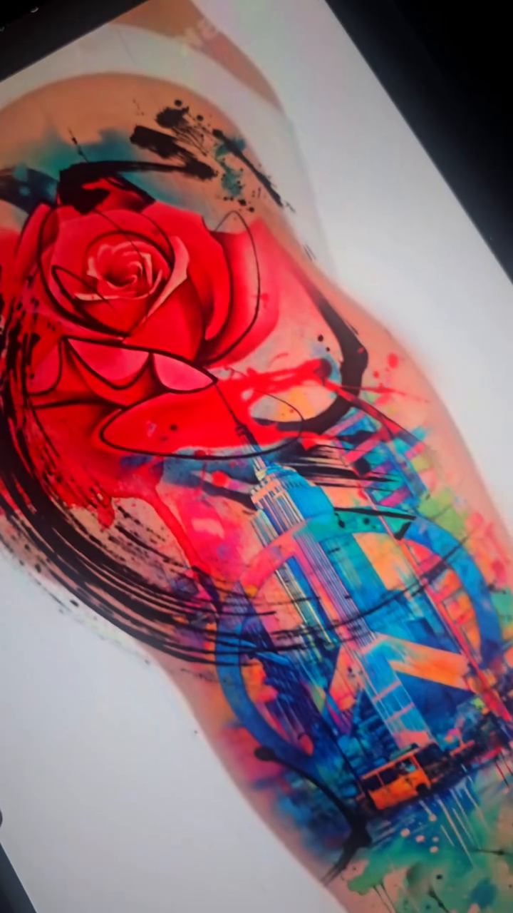 Tattoo by @x1.topsecret — trash_polka, neo_traditional