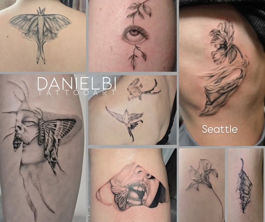 Tattoo by @danielbi.tattooart — fine_line, black_and_grey