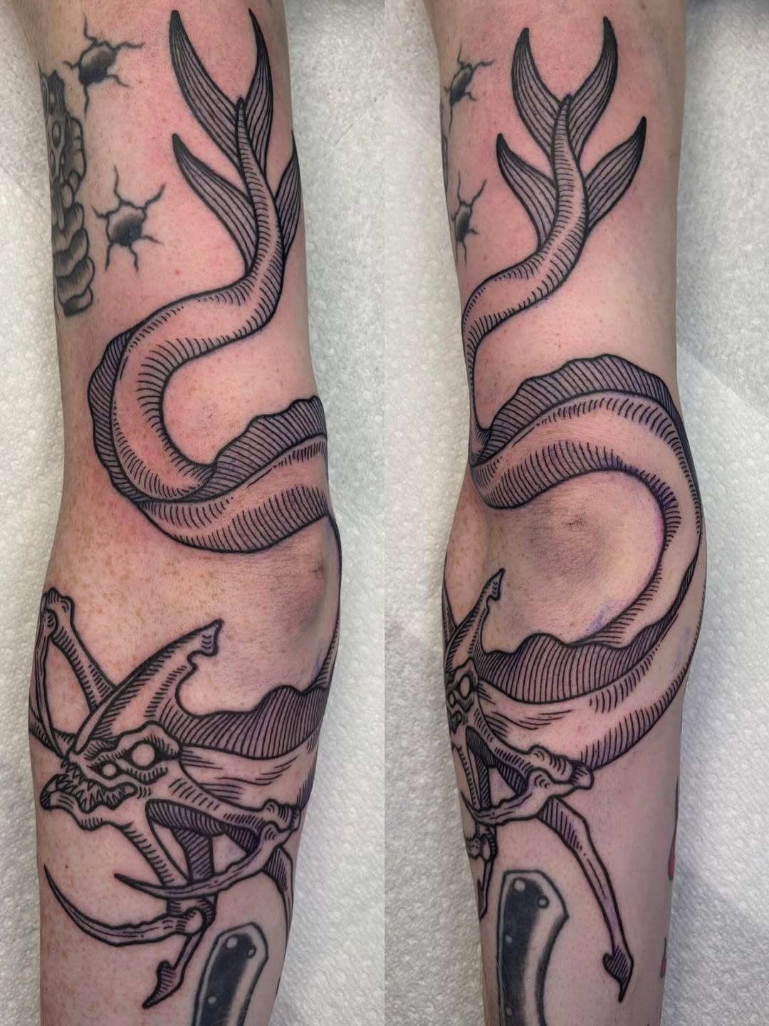 Tattoo by @jaeyuutattoo — blackwork