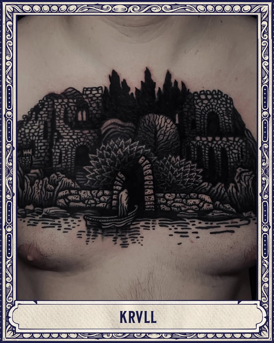 Tattoo by @krull.tattoo โ black_and_grey, illustrative