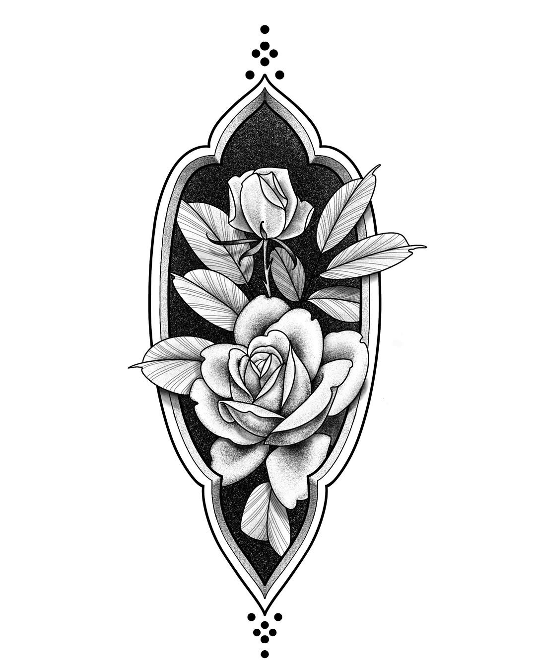 Tattoo by @vvxtattoos โ black_and_grey, ornamental