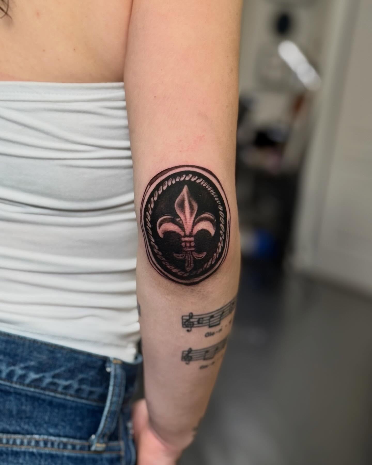 Tattoo by @scottmakesart — black_and_grey, ornamental