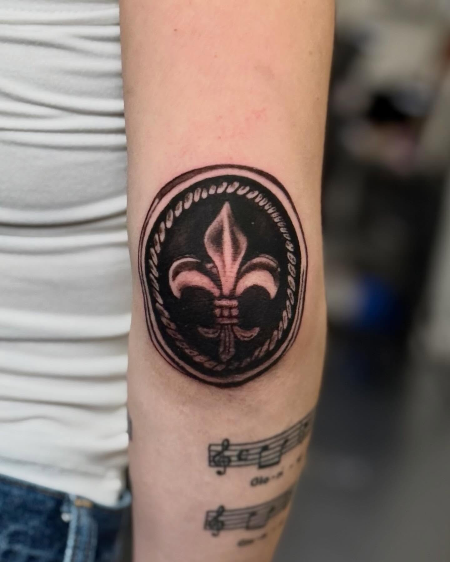 Tattoo by @scottmakesart — black_and_grey, ornamental