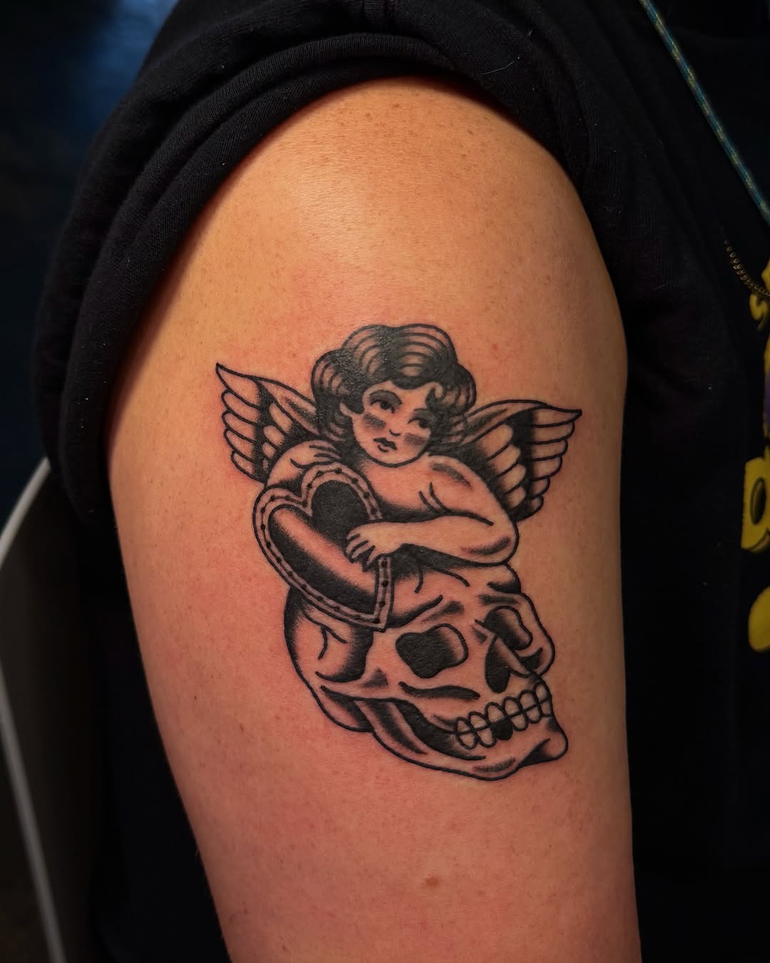 Tattoo by @carlyjamestattoos — american_traditional, black_and_grey