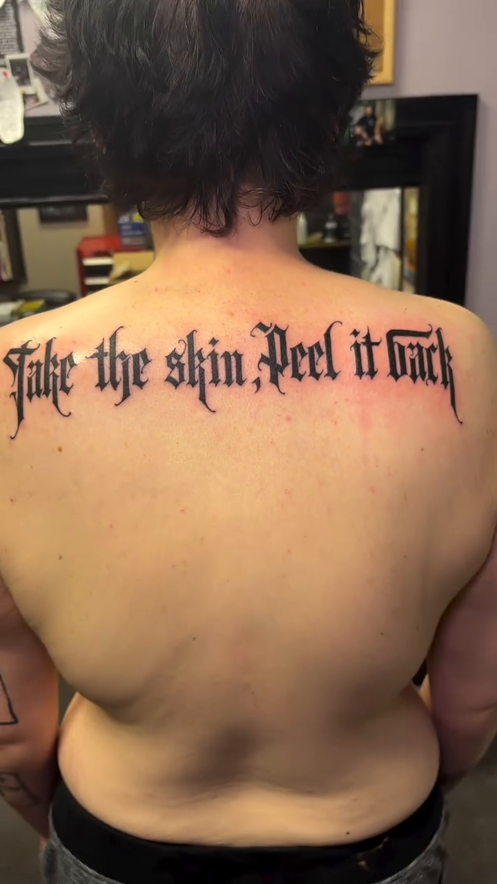 Tattoo by @skin_seether — lettering_script