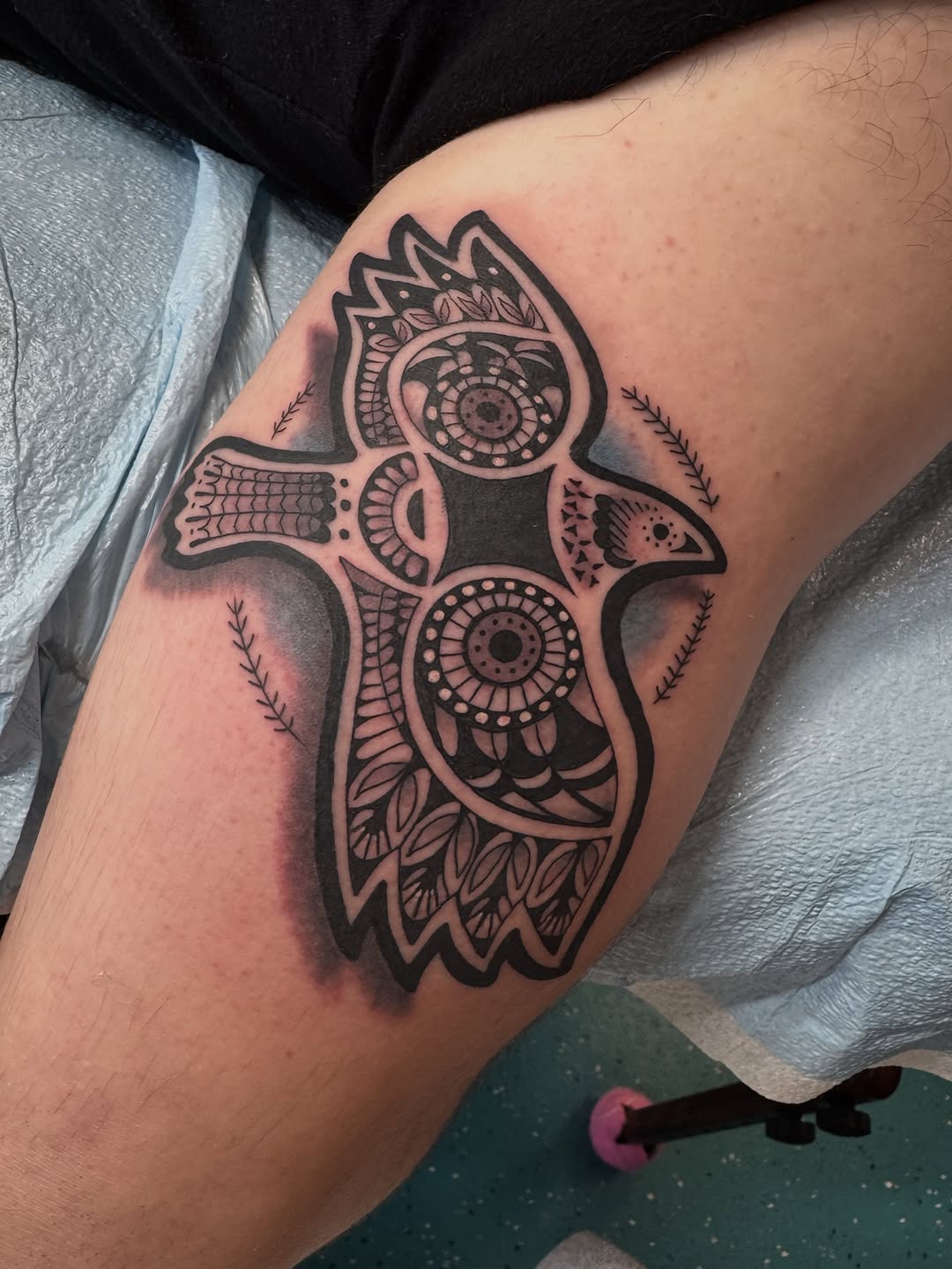Tattoo by @averagewillie β geometric, dotwork