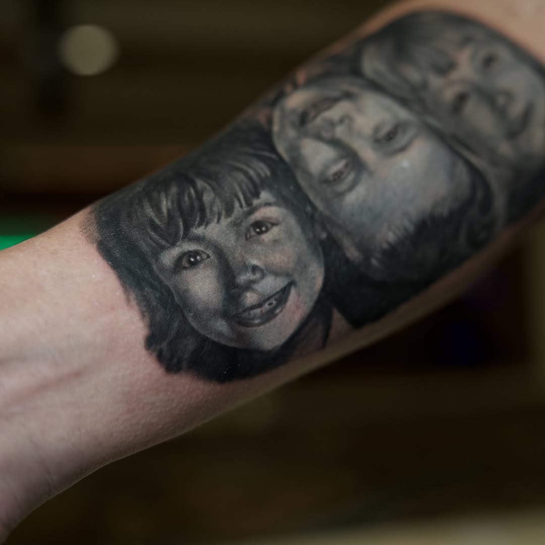 Tattoo by @raven_wood_tattoo โ realism, black_and_grey