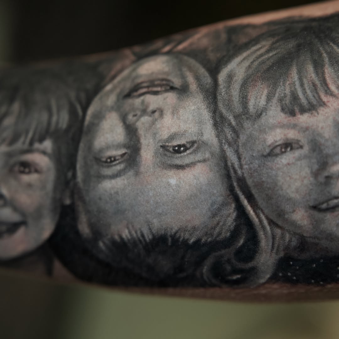 Tattoo by @raven_wood_tattoo โ realism, black_and_grey