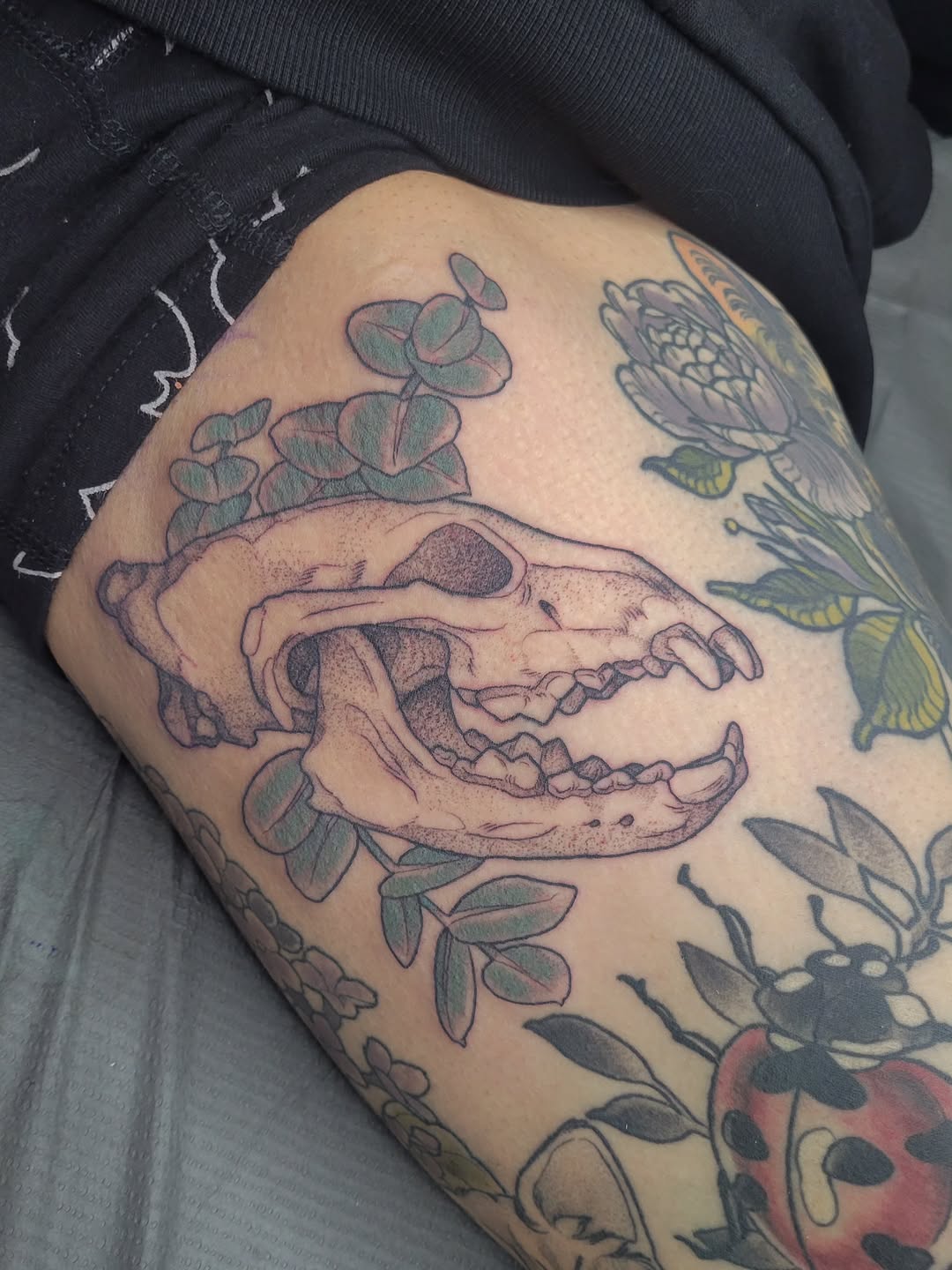 Tattoo by @melancholy.moth.tattoo — realism, black_and_grey