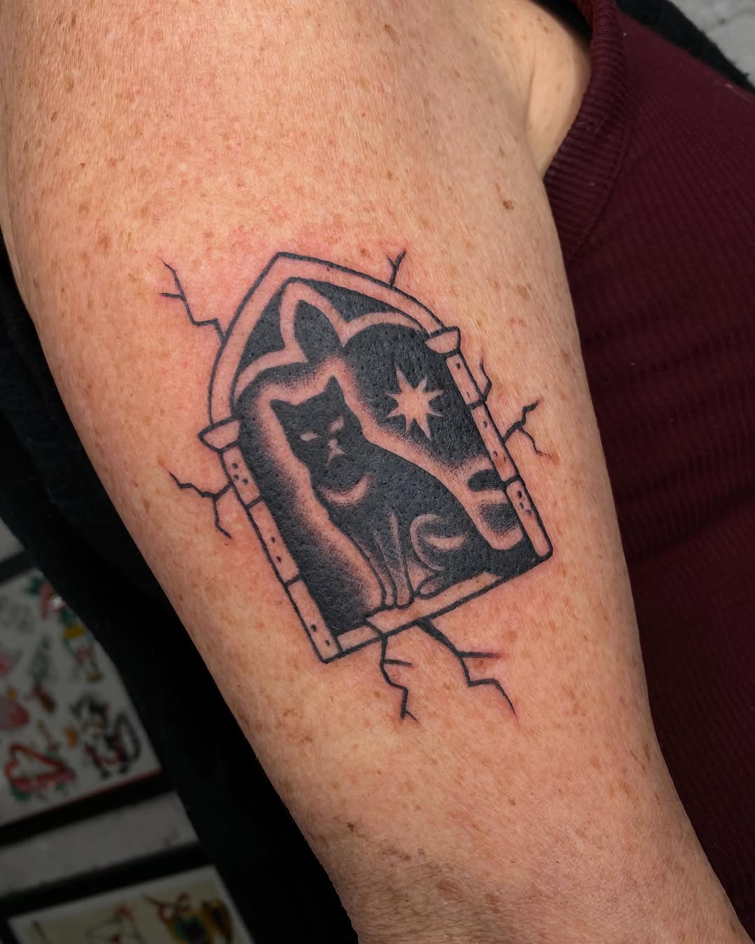 Tattoo by @morgana.sutherland — black_and_grey, dark_realism