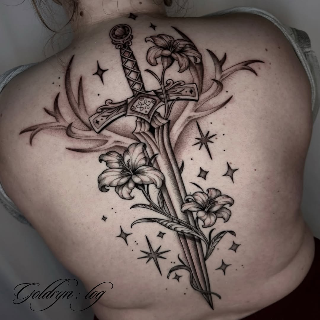 Tattoo by @kathrynsemusart — black_and_grey